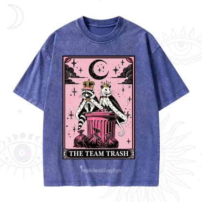 Purplehecate The Trash Kingdom's Tarot Opossum and Raccoon Washed T-Shirt