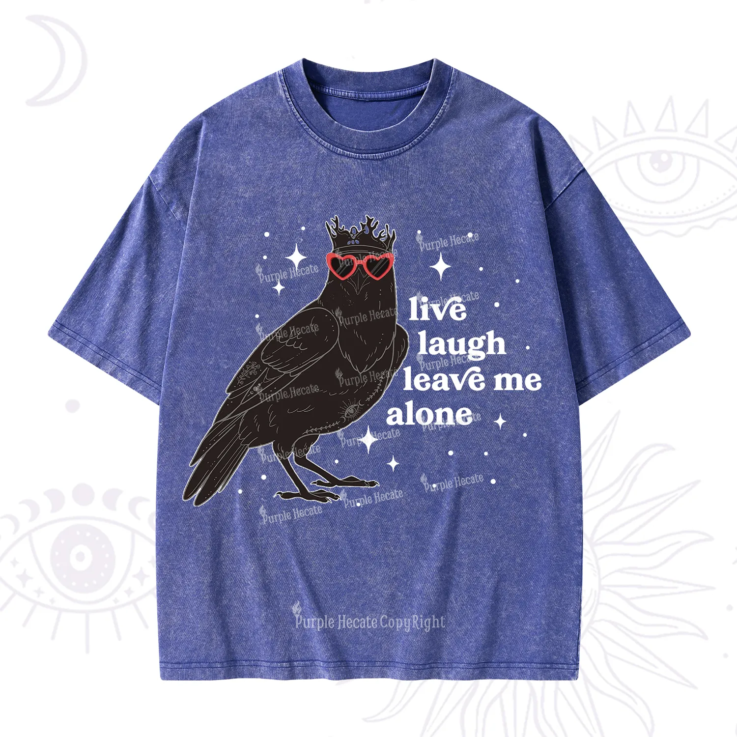 Purplehecate Live Laugh Leave Me Alone Washed T-Shirt
