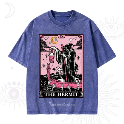 Purplehecate The Hermit Tarot Card Washed T-Shirt