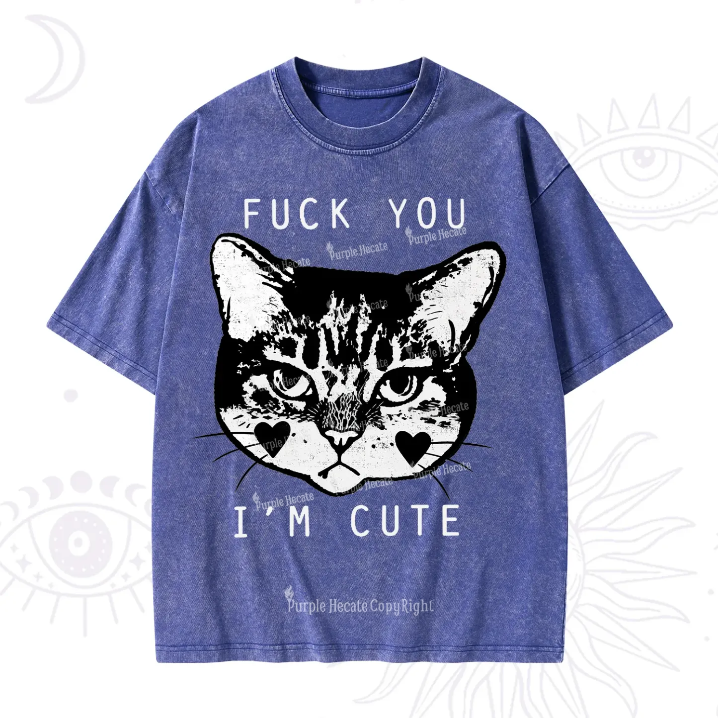 Purplehecate Fuck You I'm Cute Washed T-Shirt