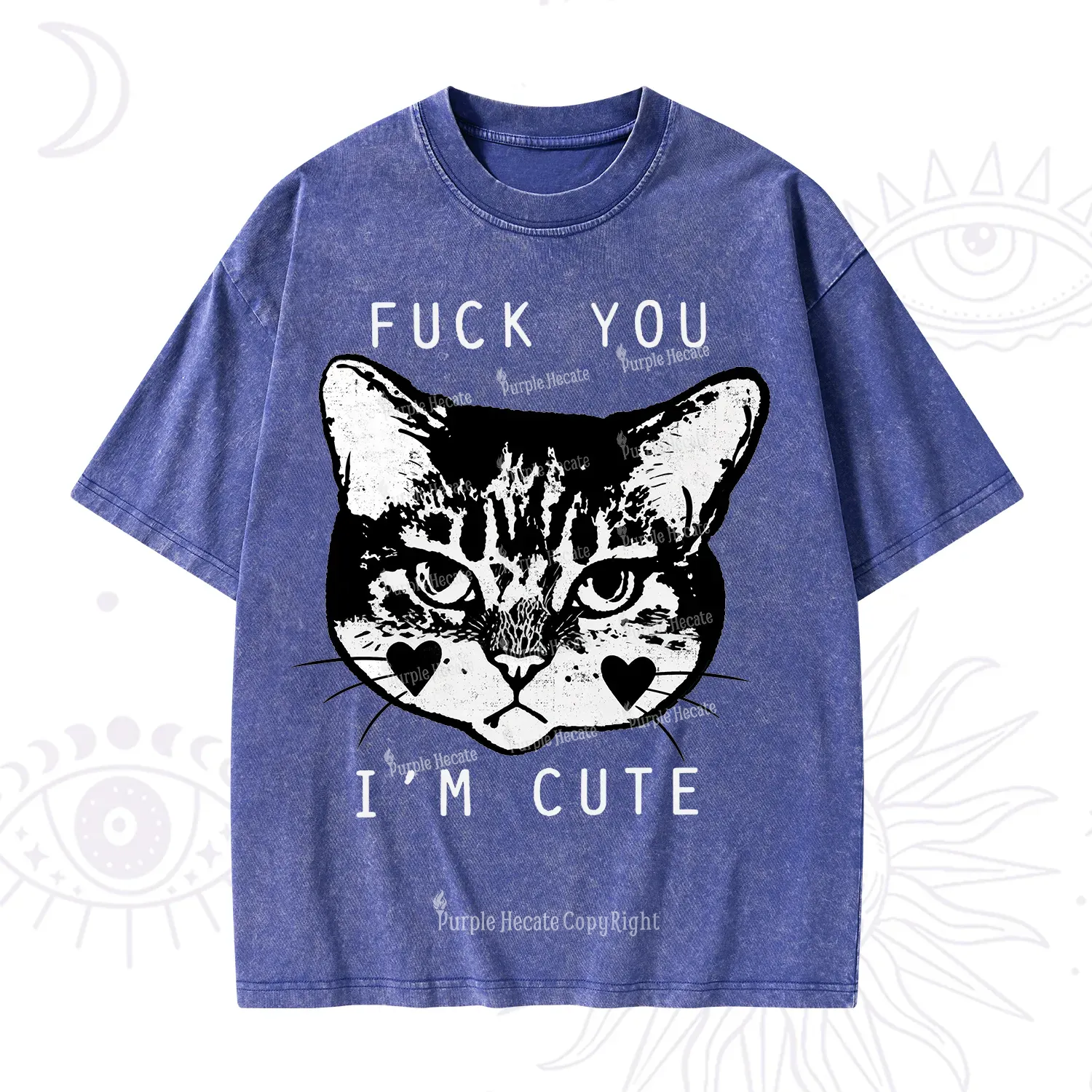 Purplehecate Fuck You I'm Cute Washed T-Shirt