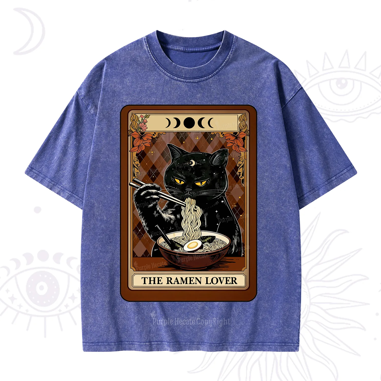 Purplehecate The Ramen Lover Tarot Washed T-Shirt