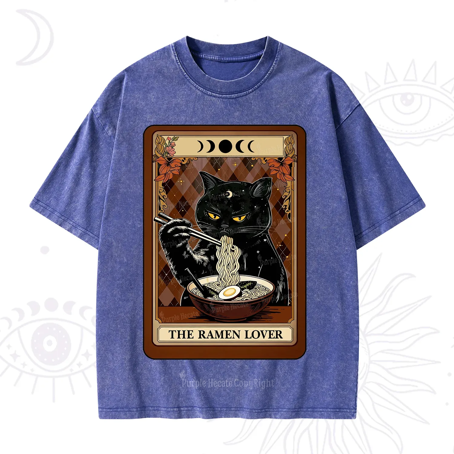 Purplehecate The Ramen Lover Tarot Washed T-Shirt