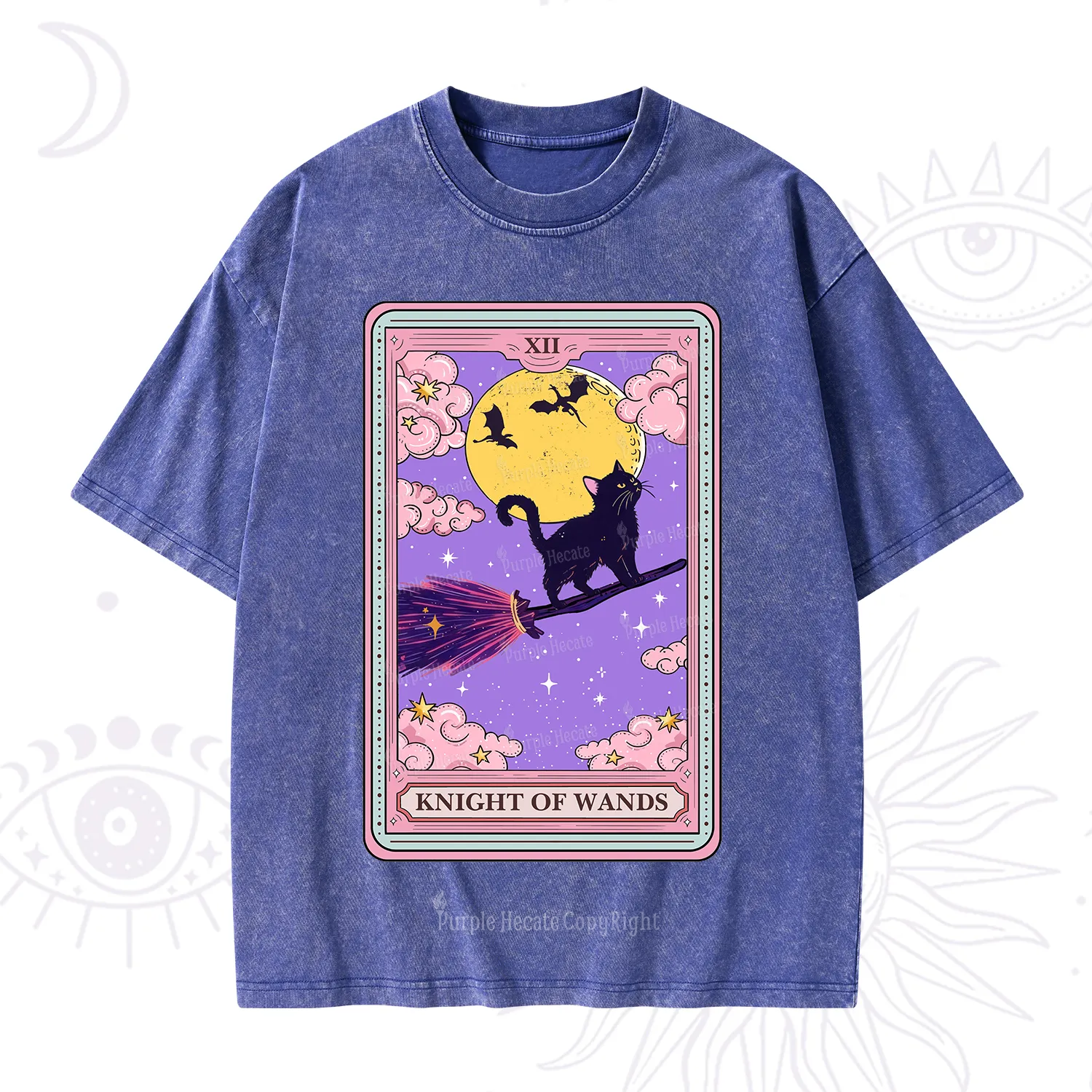 Purplehecate The Knight of Wands Tarot Washed T-Shirt