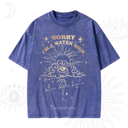 Purplehecate Sorry I'm A Water Sign Washed T-Shirt