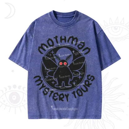 Purplehecate Mothman Mystery Tours Washed T-Shirt
