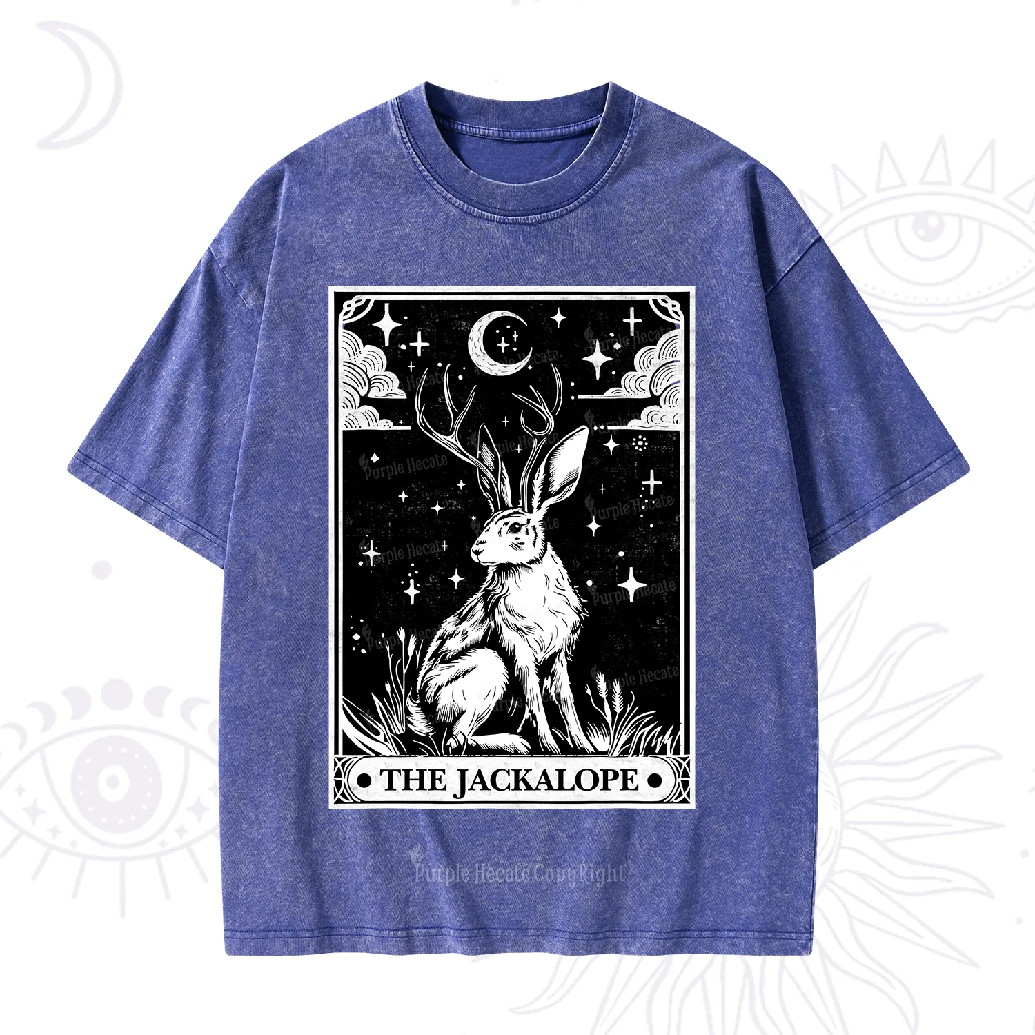 Purplehecate The Jackalope Tarot Washed T-Shirt