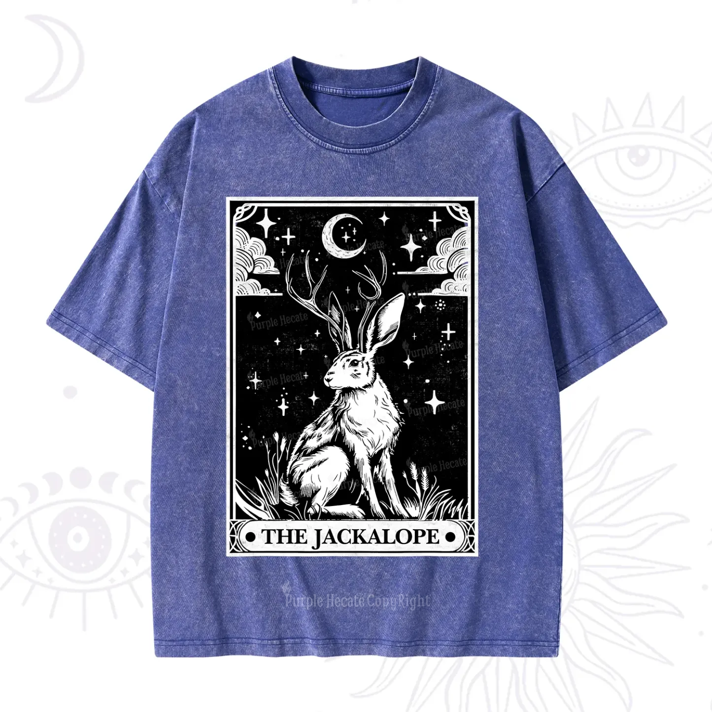 Purplehecate The Jackalope Tarot Washed T-Shirt
