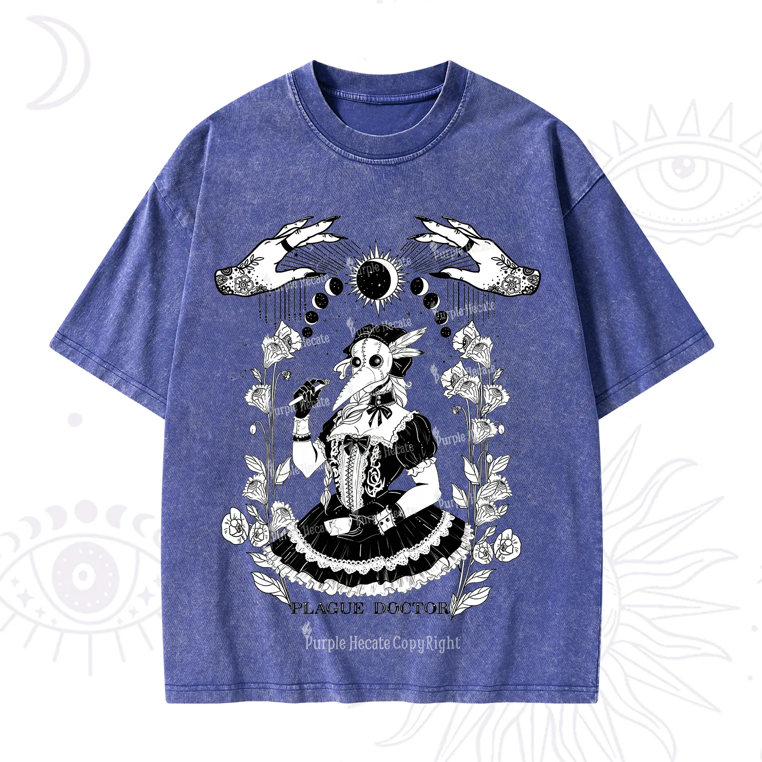 Purplehecate Plague Doctor Washed T-Shirt