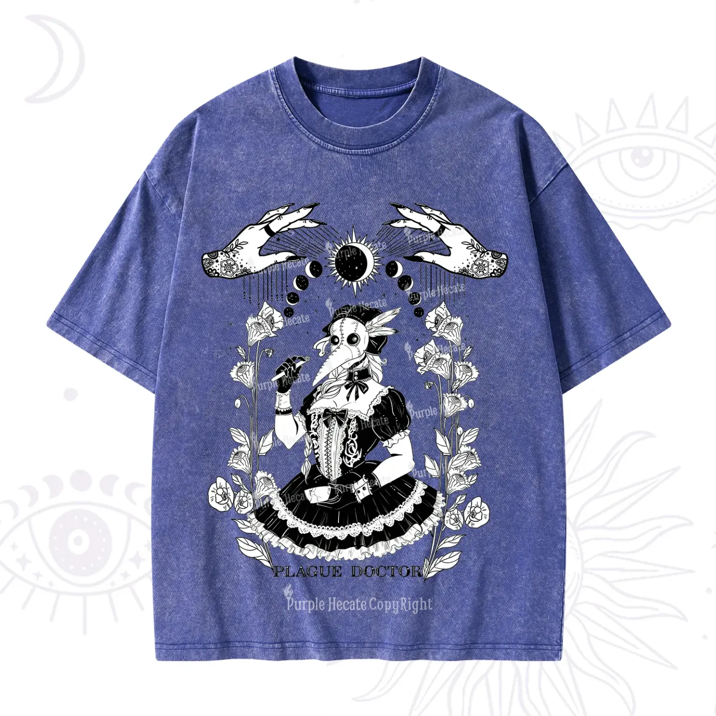 Purplehecate Plague Doctor Washed T-Shirt