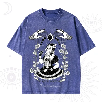 Purplehecate Plague Doctor Washed T-Shirt