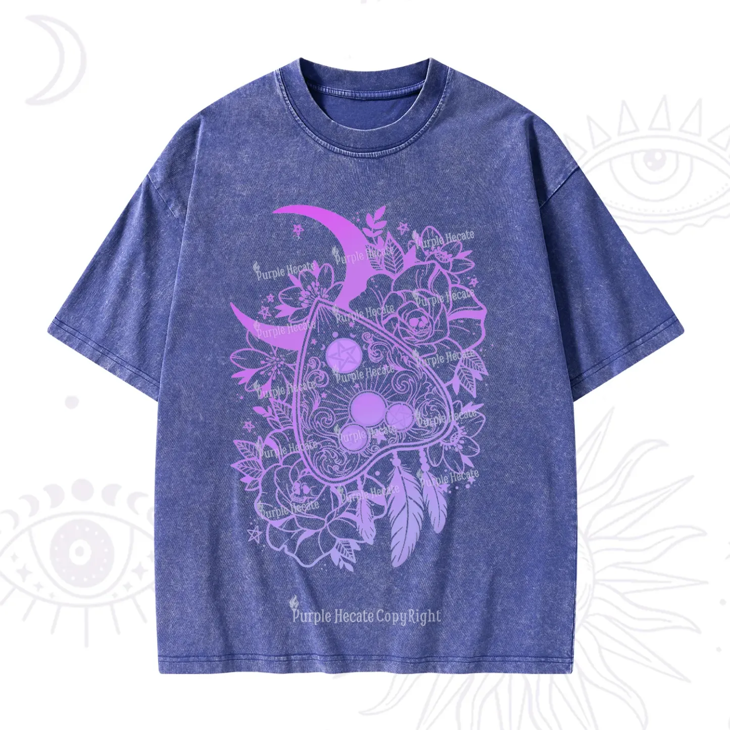 Purplehecate Neon Ouija Washed T-Shirt