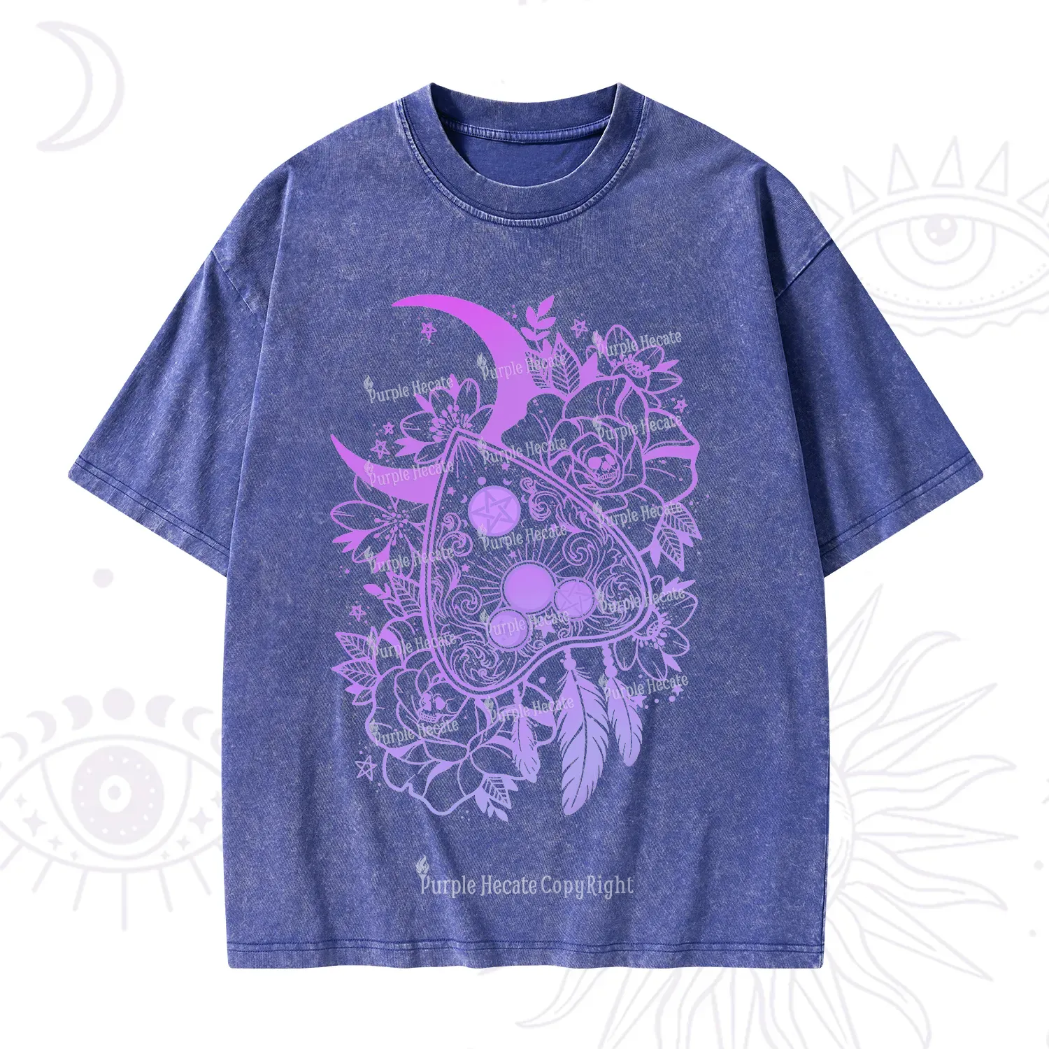 Purplehecate Neon Ouija Washed T-Shirt