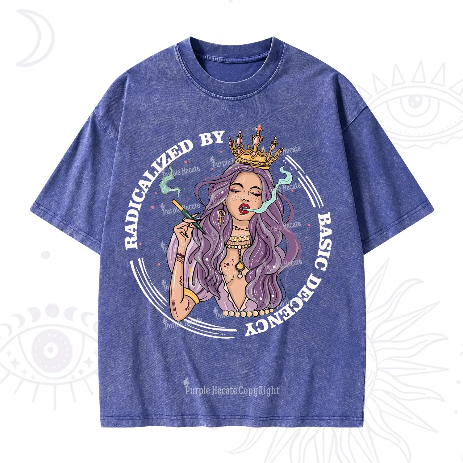 Purplehecate Radicalized By Basic Decency Washed T-Shirt