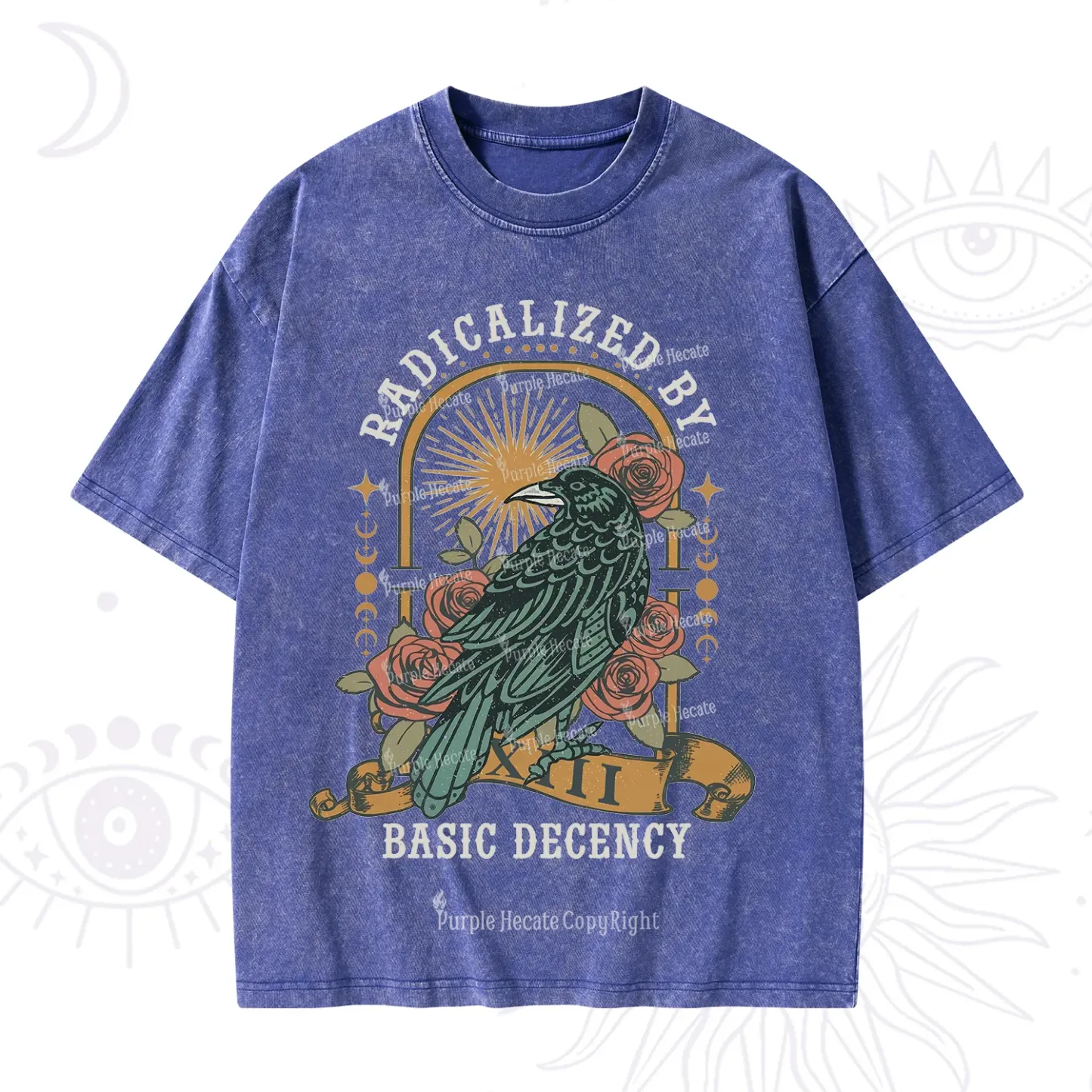 Purplehecate Radicalized By Basic Decency Washed T-Shirt