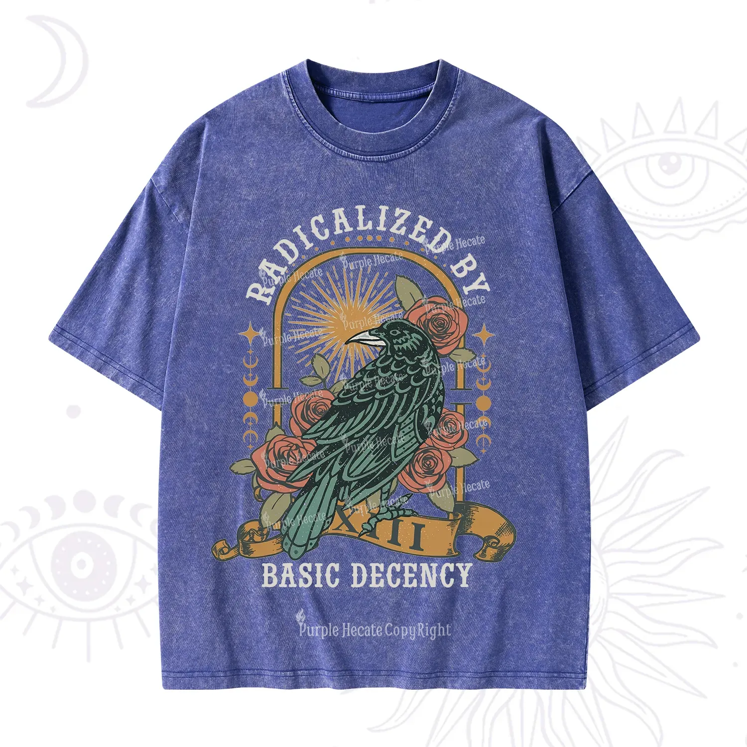 Purplehecate Radicalized By Basic Decency Washed T-Shirt