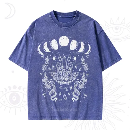 Purplehecate Serpents of the Moon Washed T-Shirt