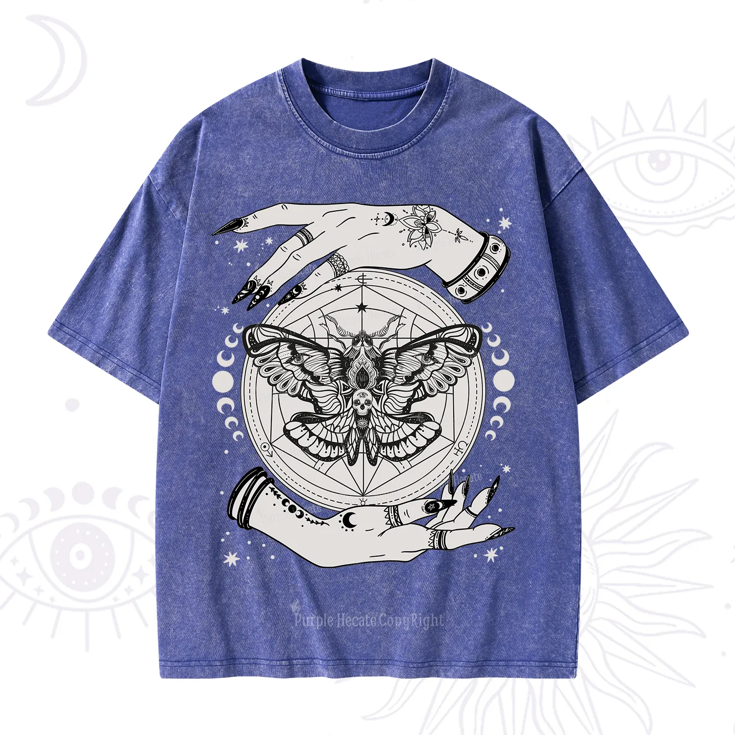 Purplehecate Alchemy Death Moth Washed T-Shirt