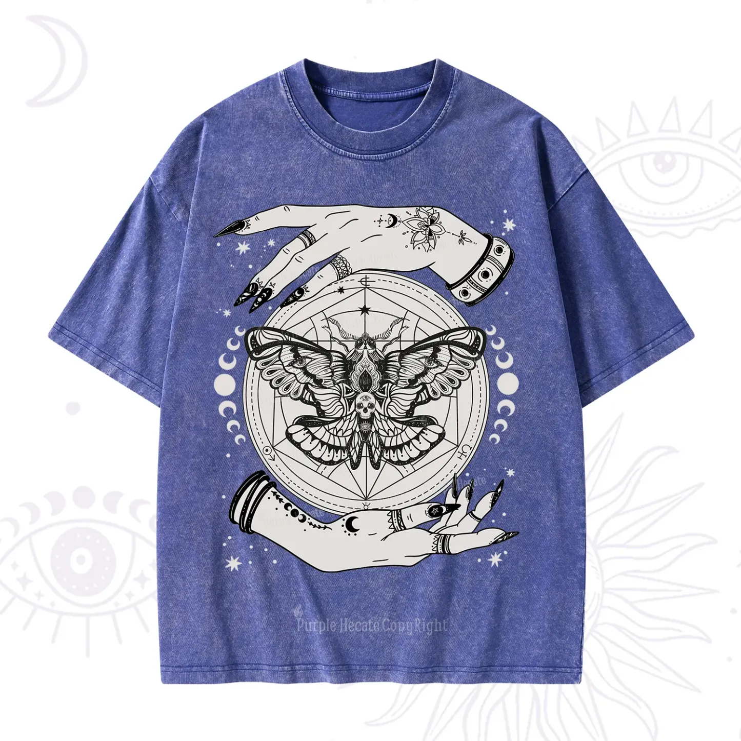 Purplehecate Alchemy Death Moth Washed T-Shirt