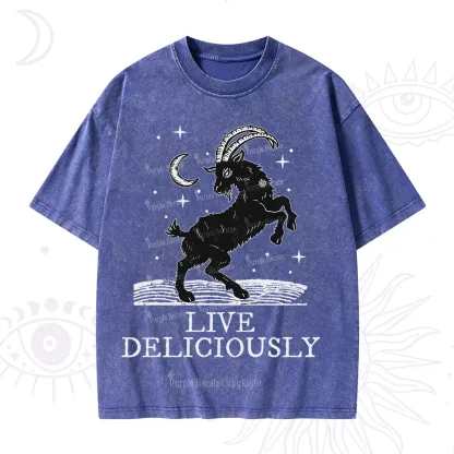 Purplehecate Live Deliciously Washed T-Shirt