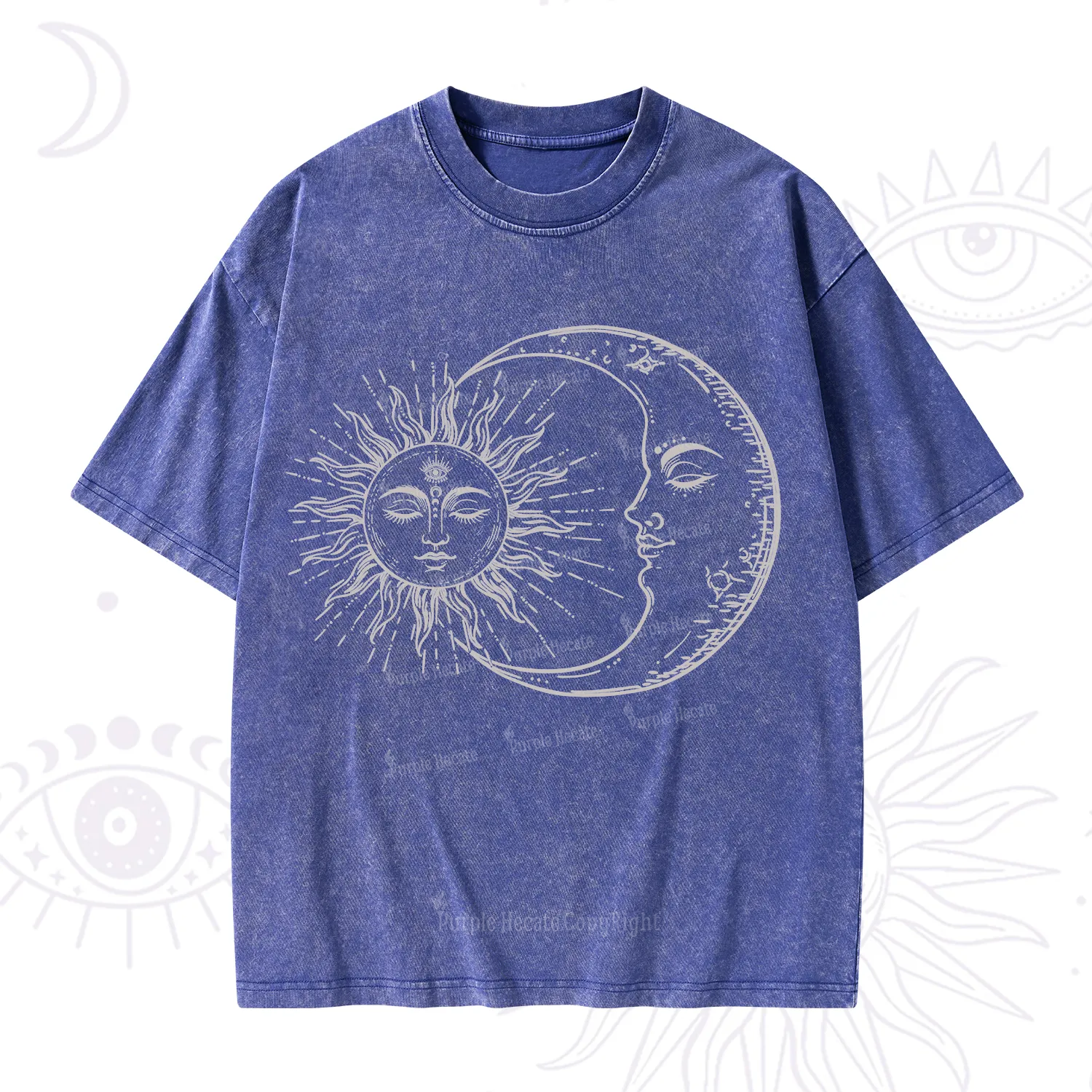 Purplehecate The Moon And The Sun Washed T-Shirt