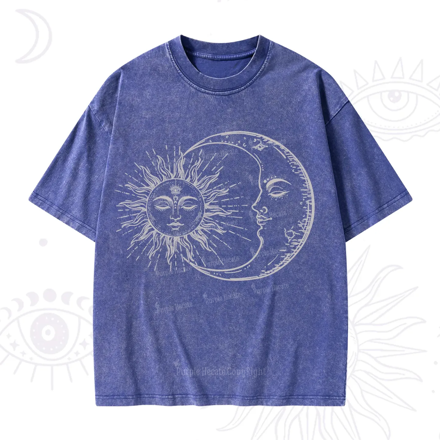 Purplehecate The Moon And The Sun Washed T-Shirt