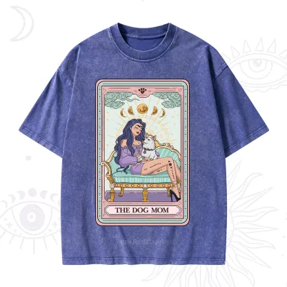 Purplehecate The Dog Mom Tarot Card Washed T-Shirt