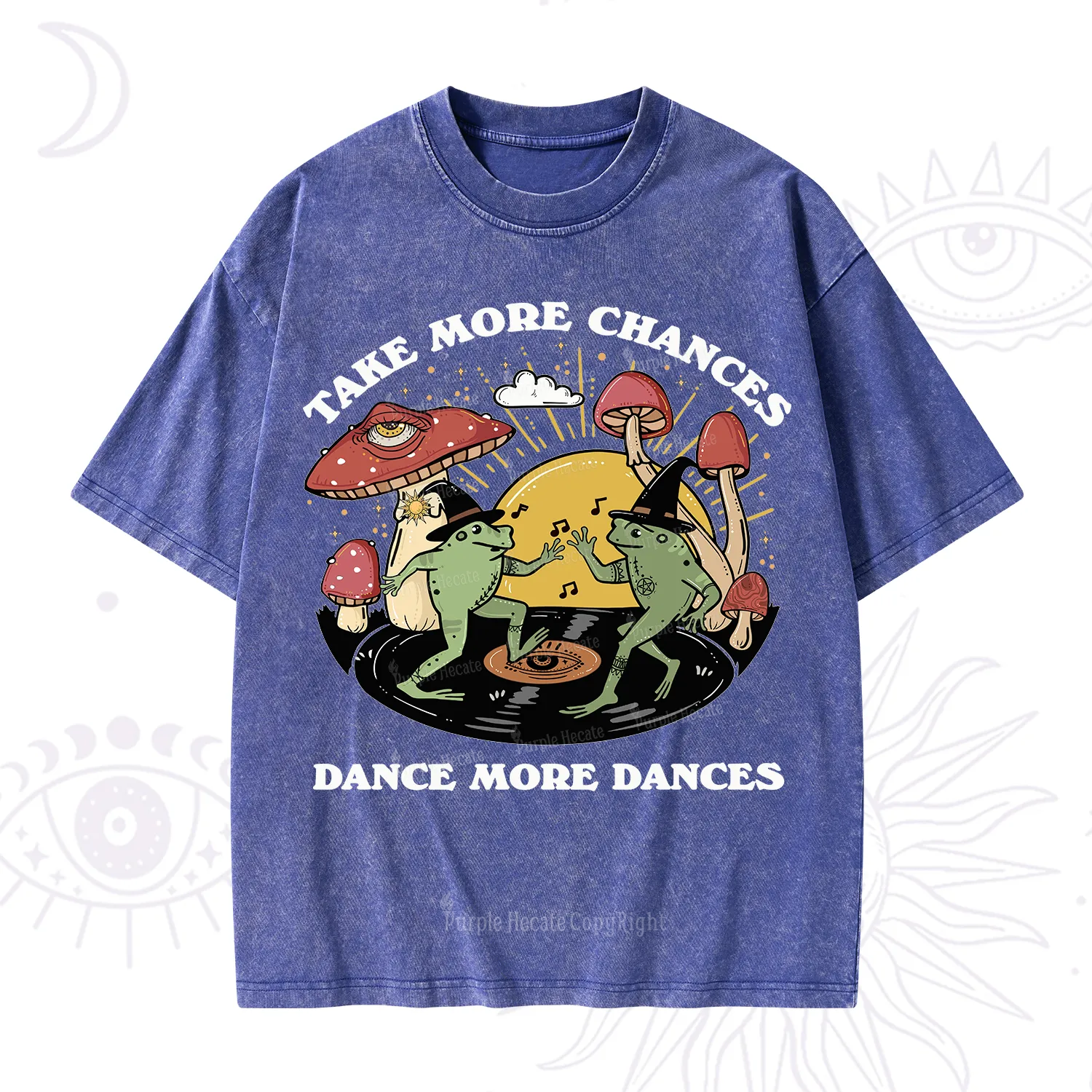Purplehecate Dancing Frogs Washed T-Shirt