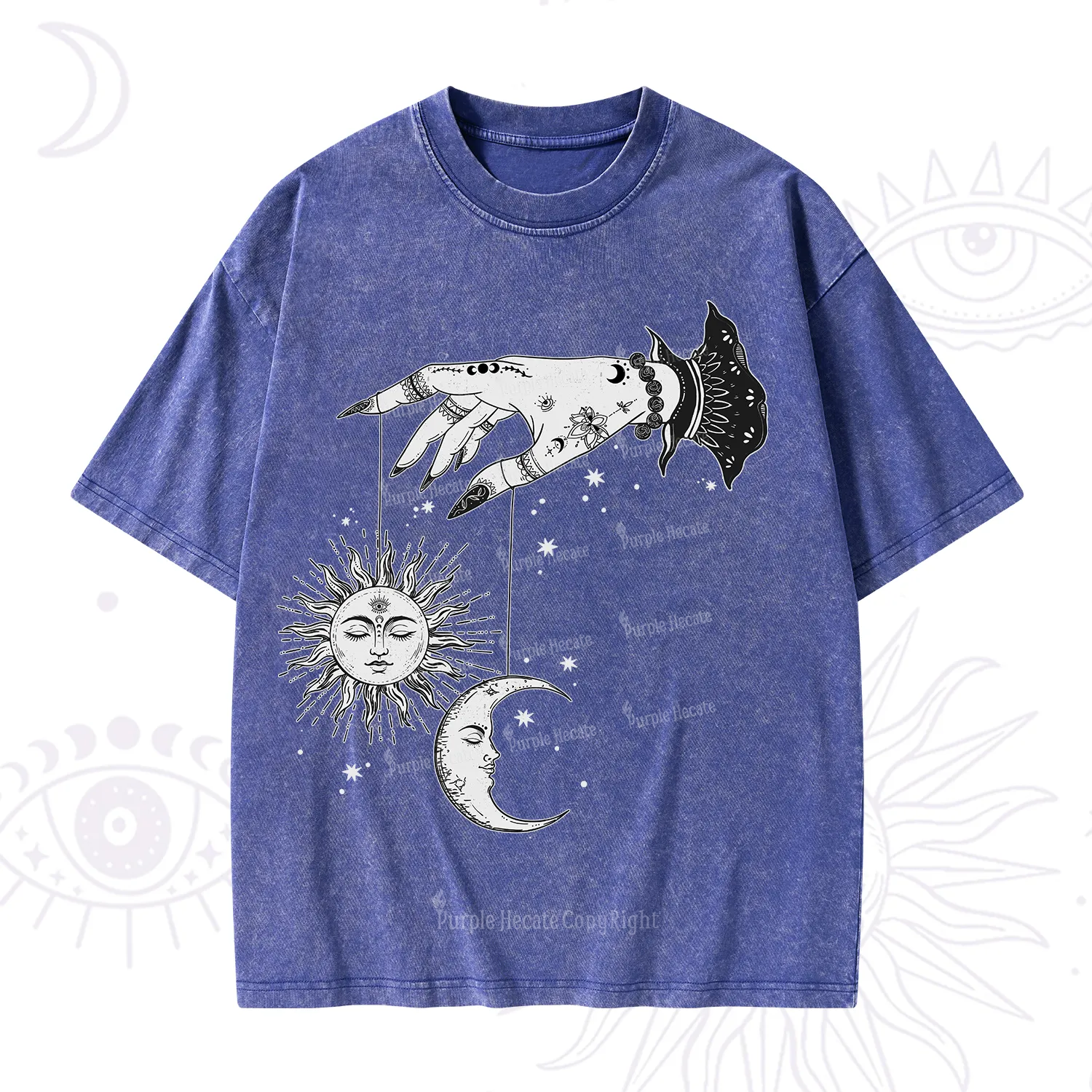 Purplehecate Witch's Sun and Moon Washed T-Shirt
