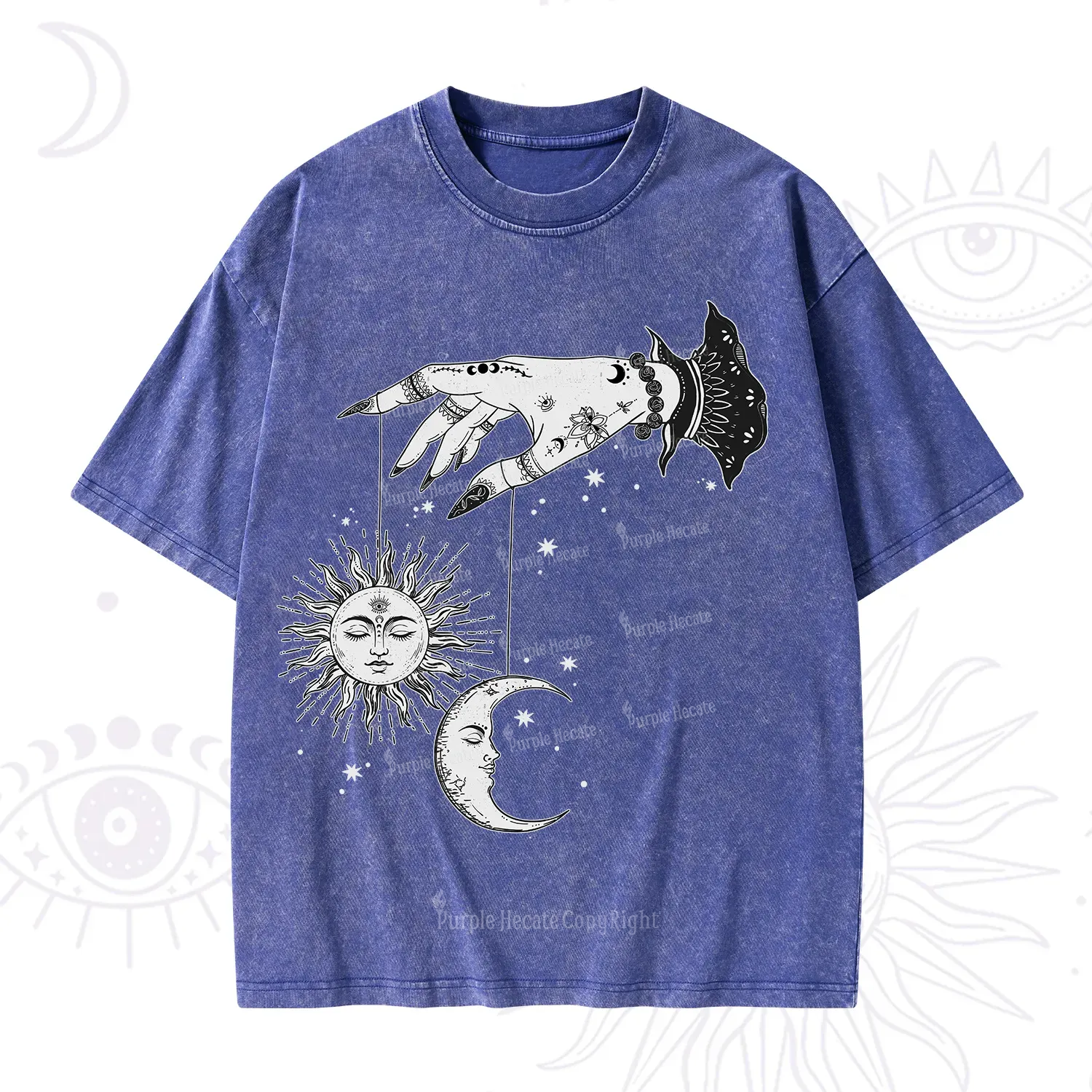 Purplehecate Witch's Sun and Moon Washed T-Shirt