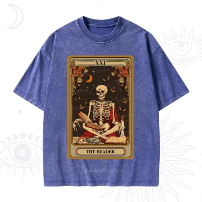 Purplehecate The Reader Tarot Card Washed T-Shirt