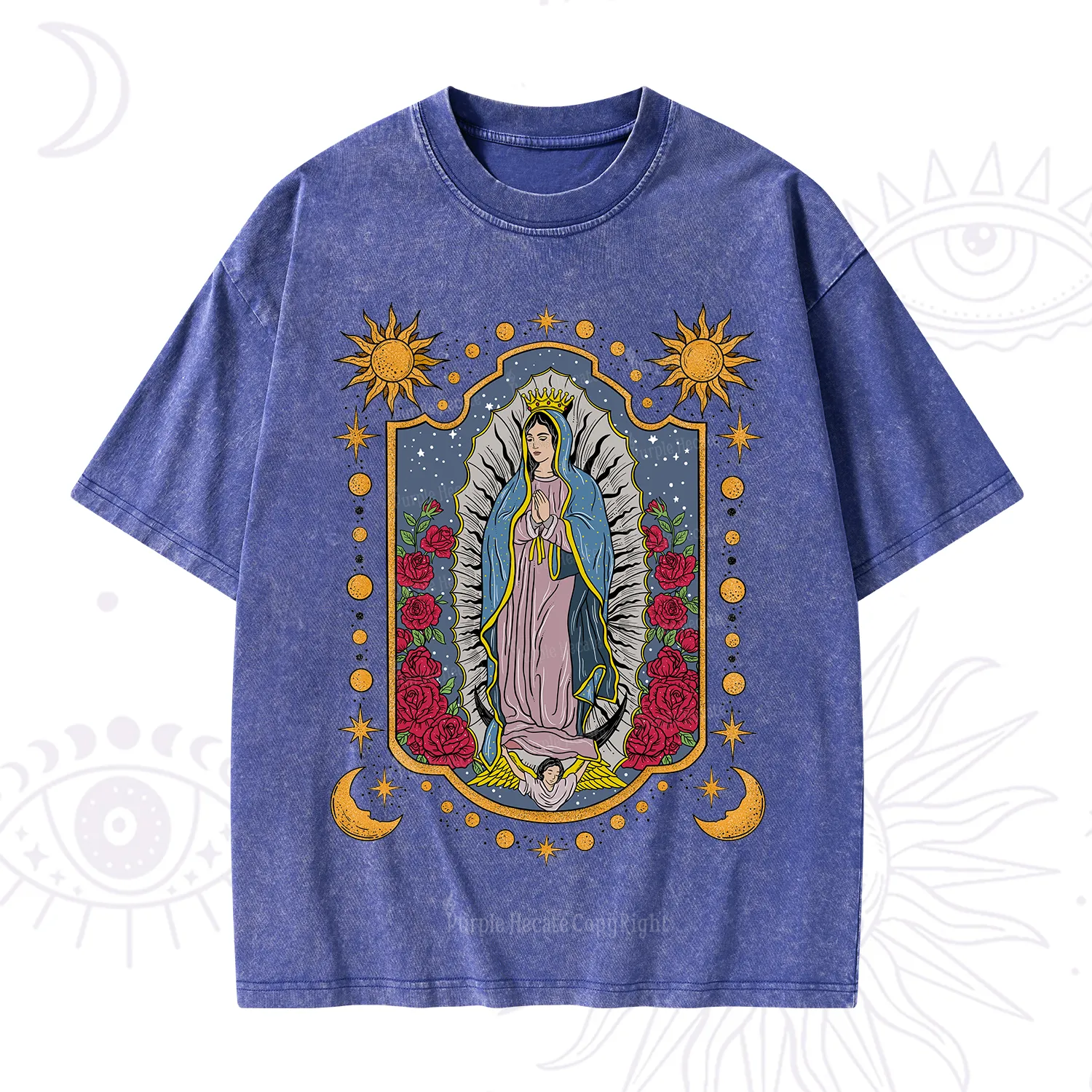 Purplehecate Our Lady of Guadalupe Washed T-Shirt