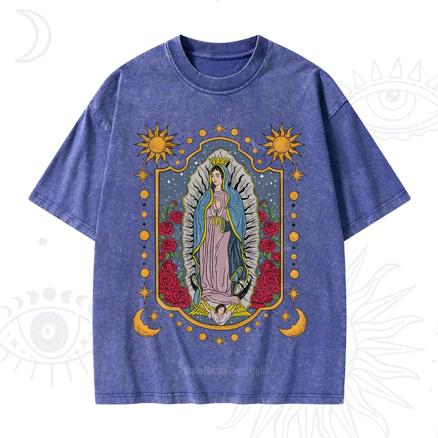 Purplehecate Our Lady of Guadalupe Washed T-Shirt