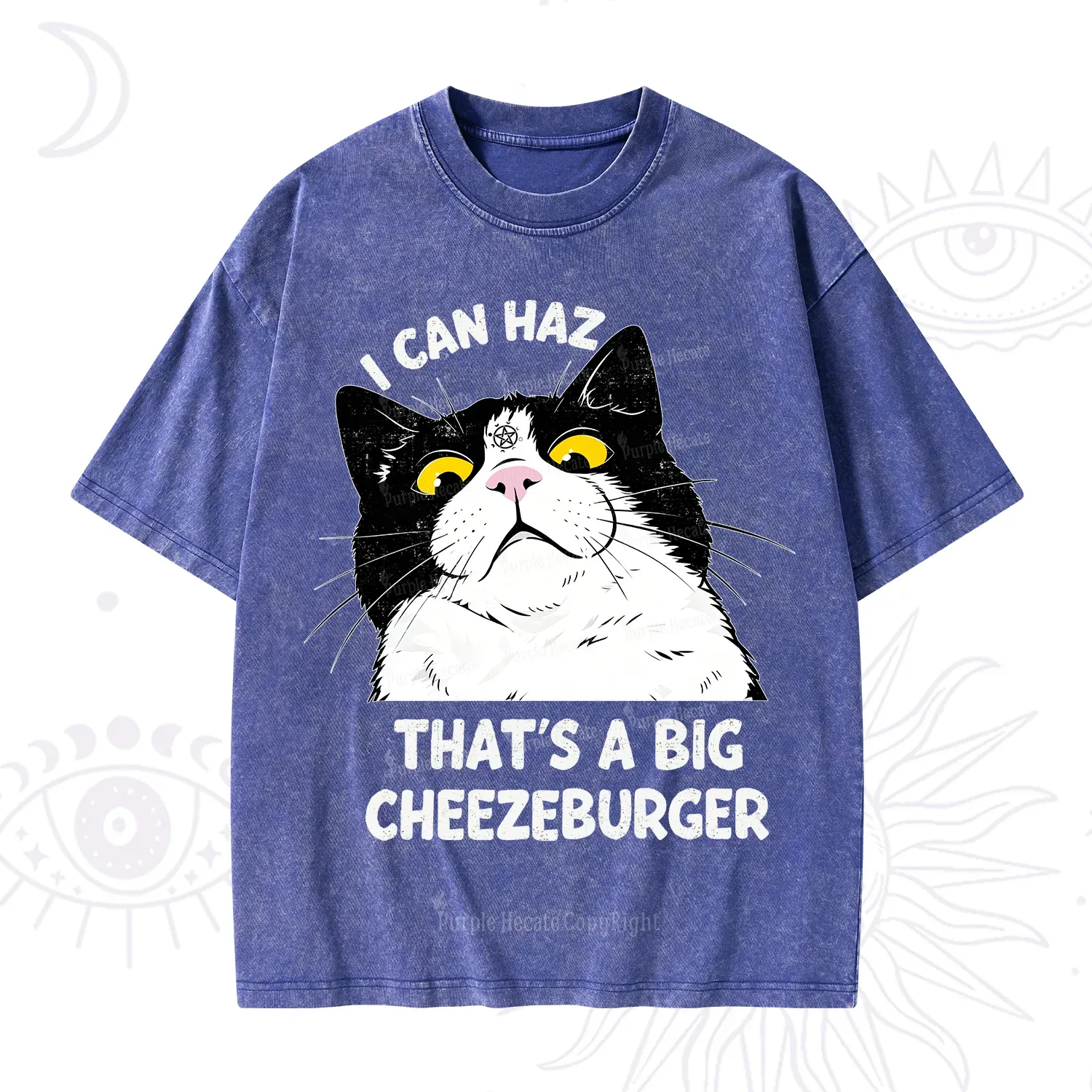 Purplehecate I Can Haz That's A Big Cheezeburger Washed T-Shirt