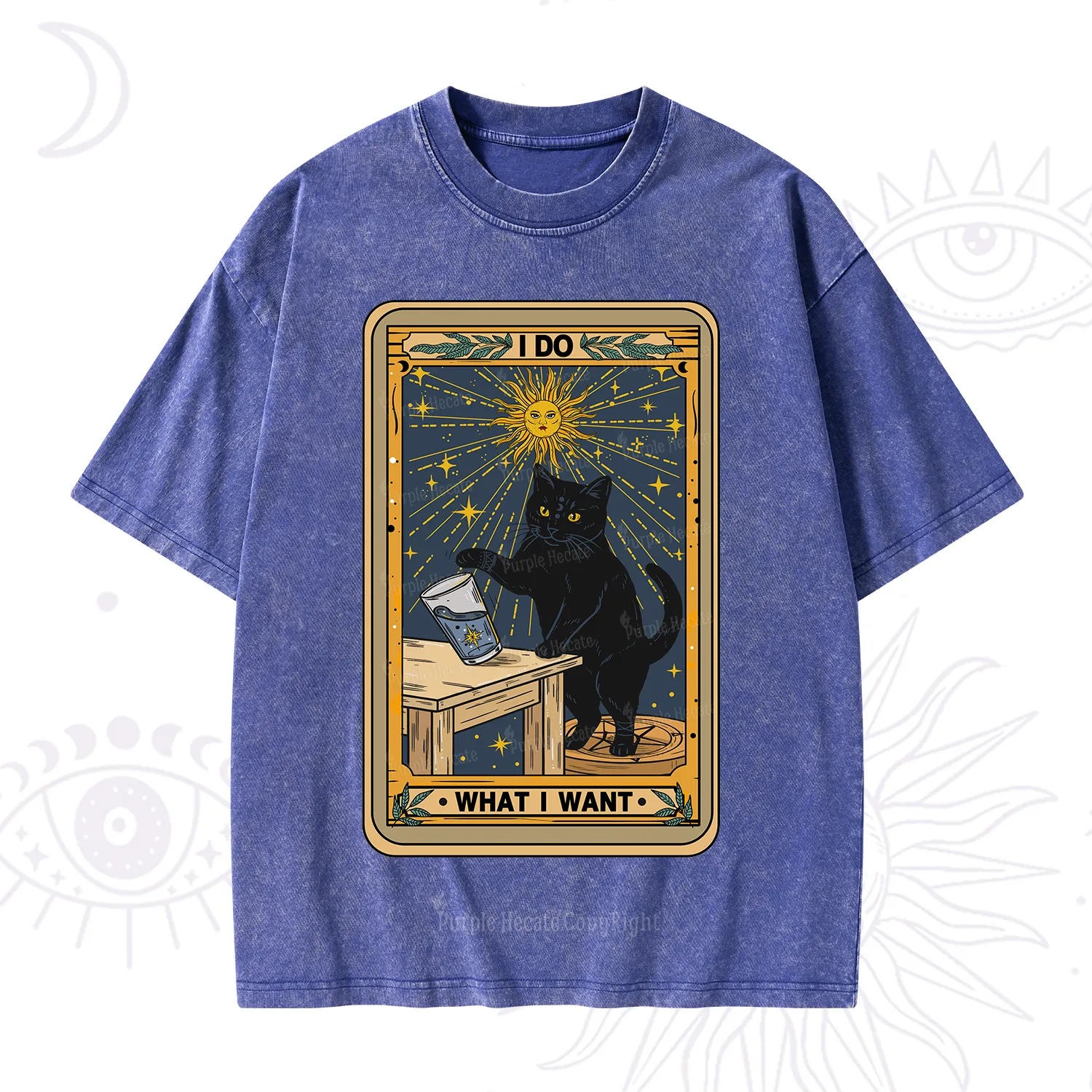 Purplehecate I Do What I Want Cats Washed T-Shirt