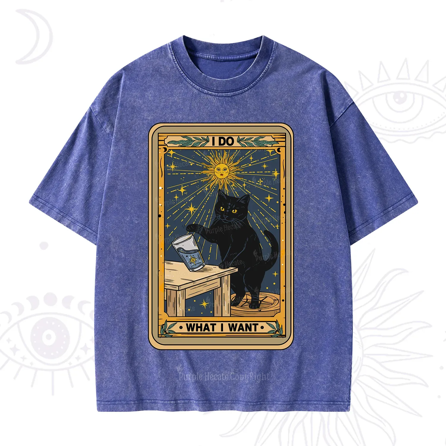 Purplehecate I Do What I Want Cats Washed T-Shirt