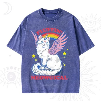 Purplehecate Fluffin Meowgical Washed T-Shirt