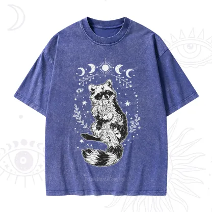 Purplehecate Lunar Magic Raccoon Washed T-Shirt
