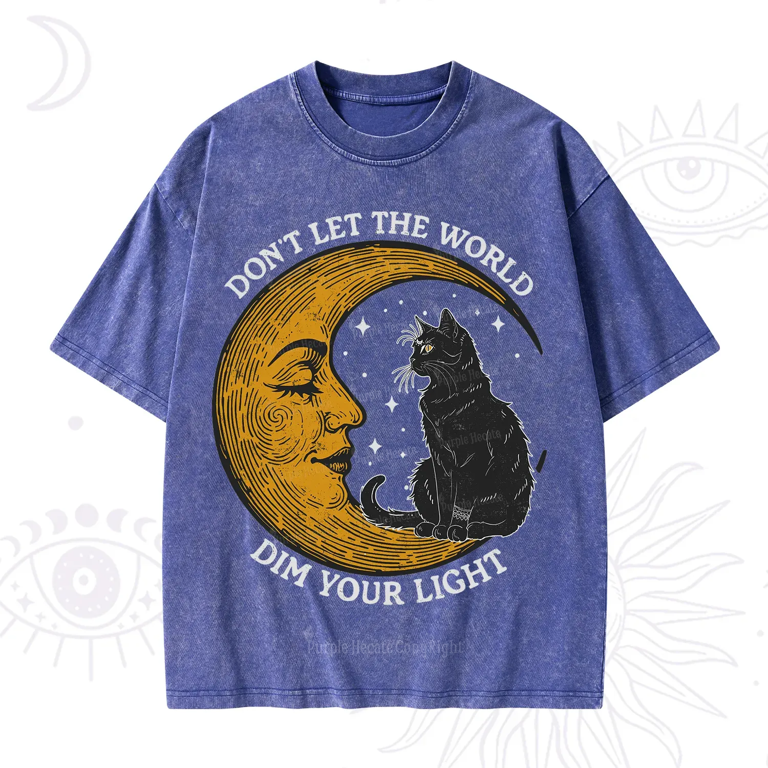 Purplehecate Don't Let The World Dim Your Light Washed T-Shirt