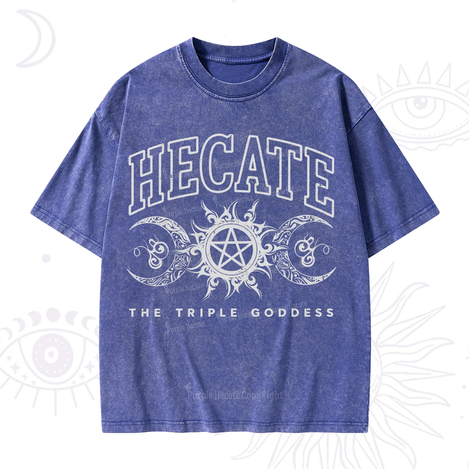 Purplehecate The Triple Goddess Hecate Washed T-Shirt