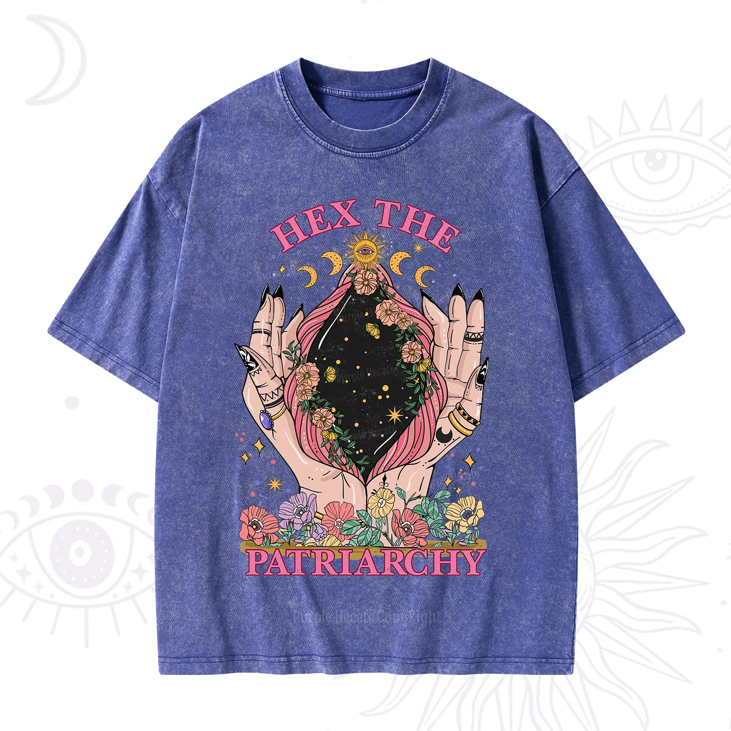 Purplehecate Hex The Patriarchy Washed T-Shirt