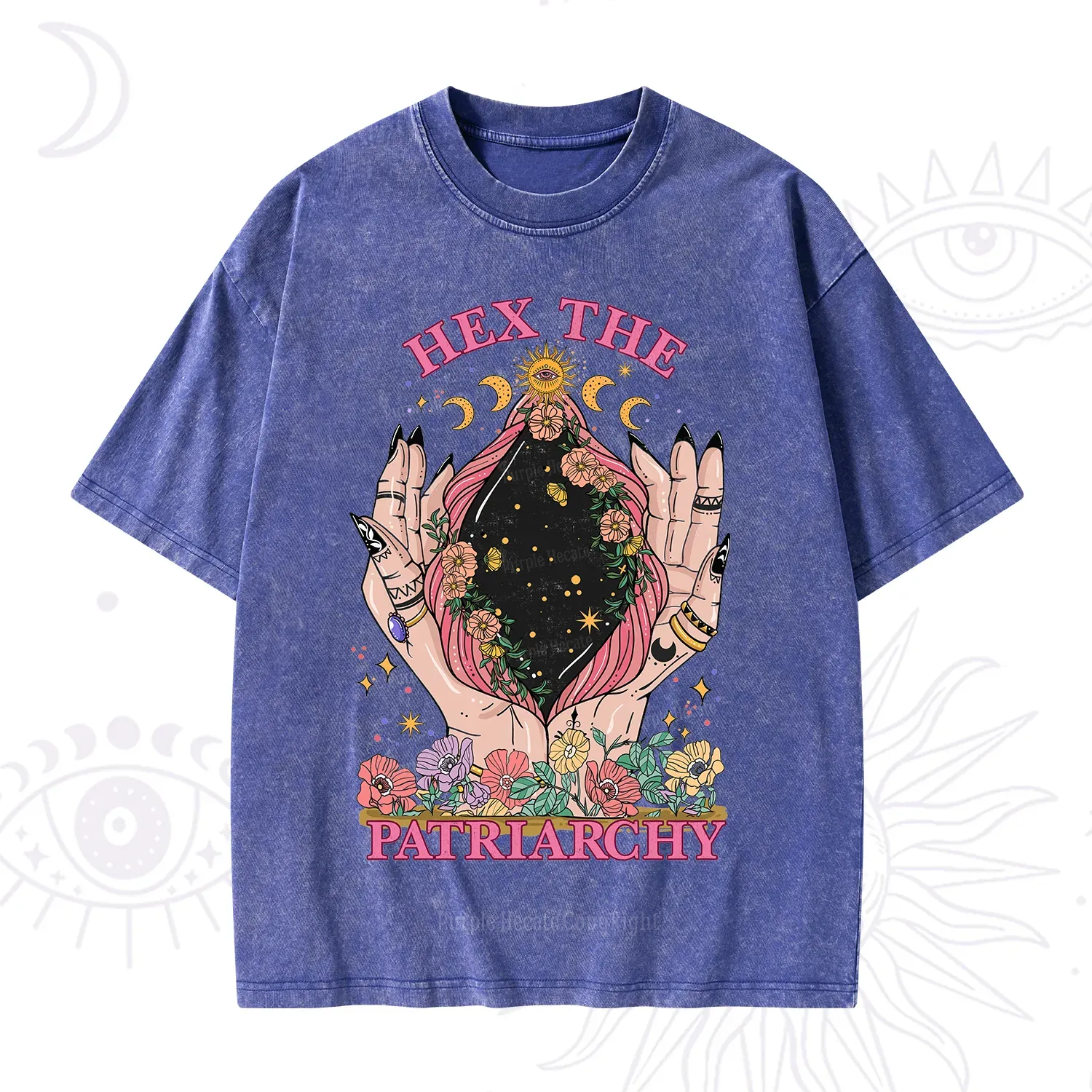 Purplehecate Hex The Patriarchy Washed T-Shirt