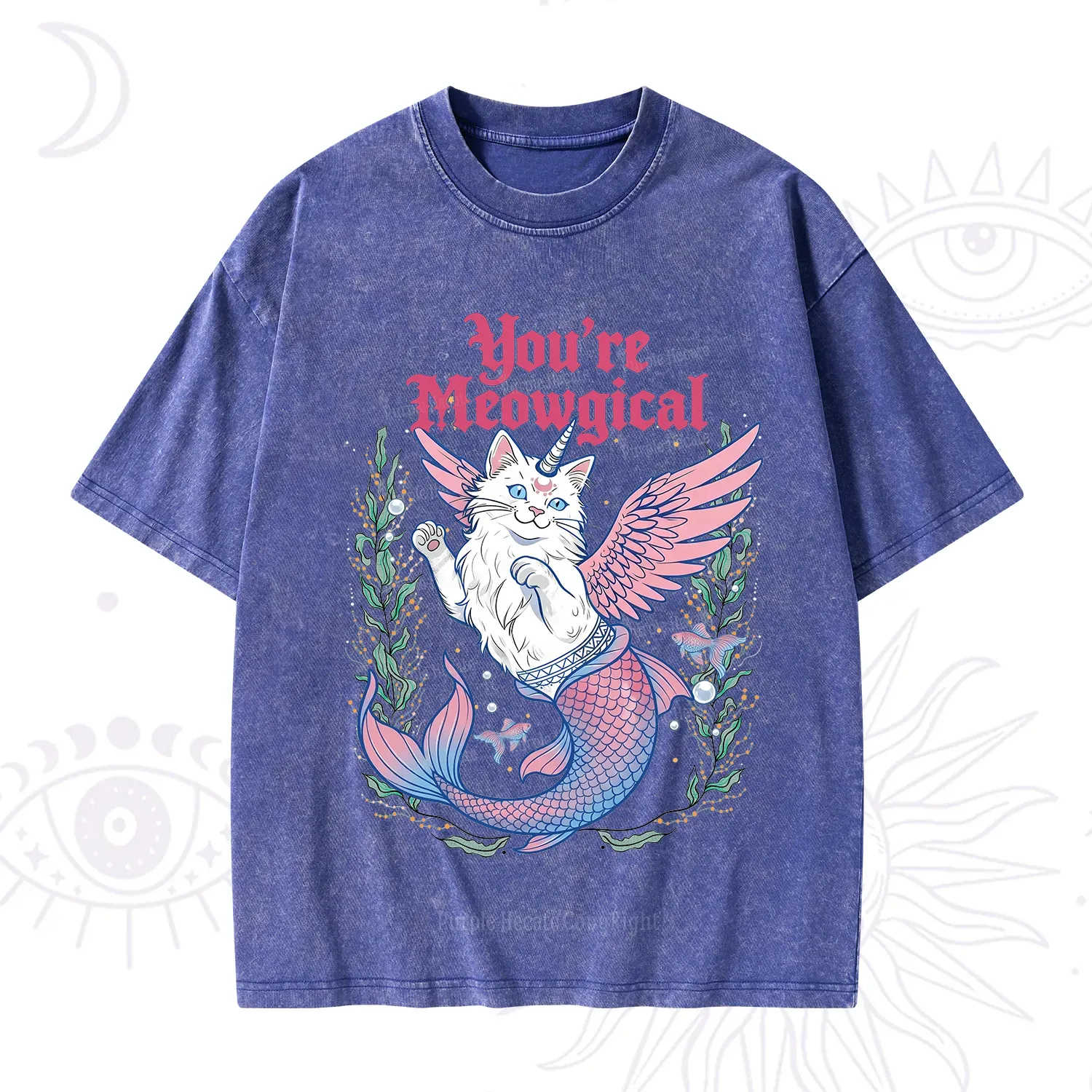 Purplehecate You're Meowgical Washed T-Shirt
