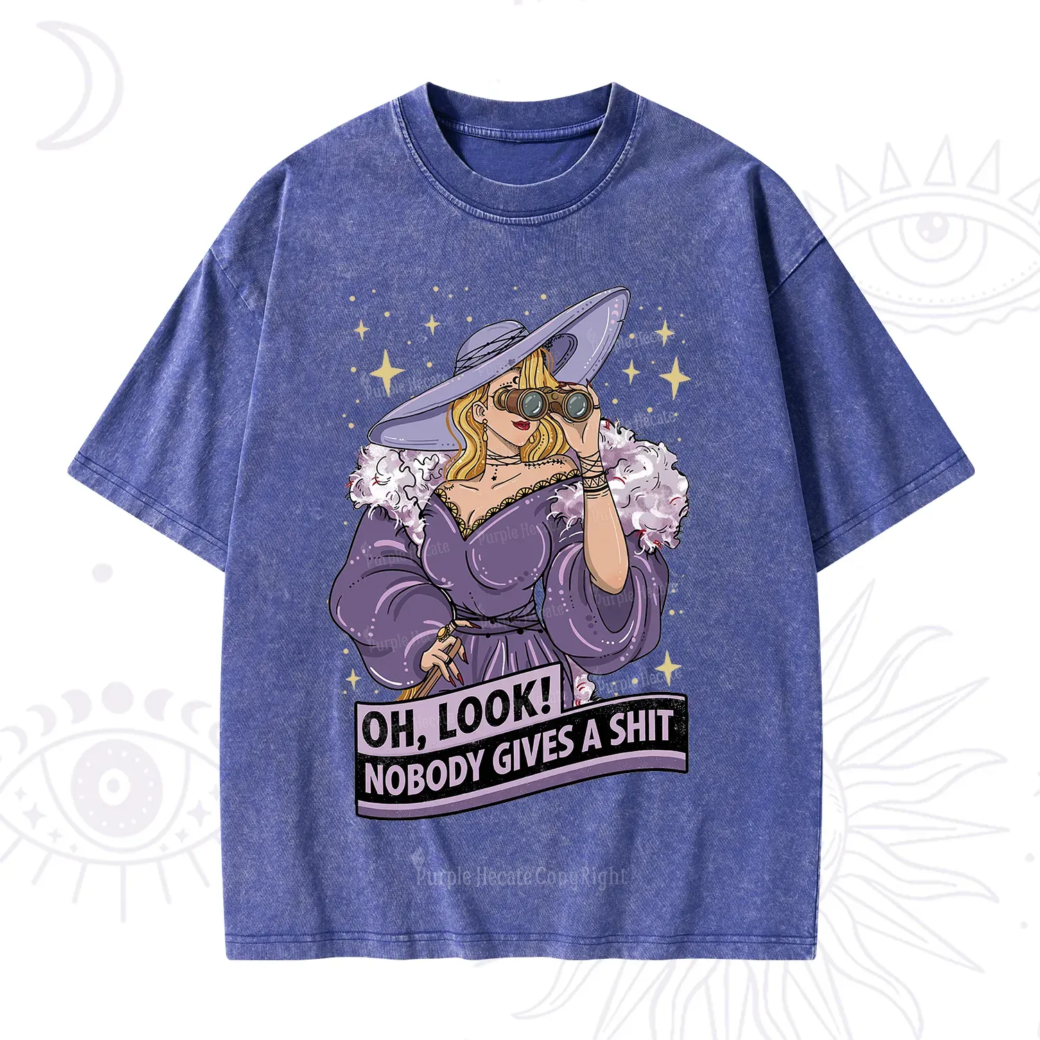 Purplehecate Oh Look Nobody Gives a Shit Washed T-Shirt