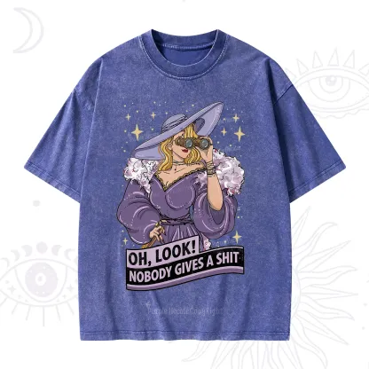 Purplehecate Oh Look Nobody Gives a Shit Washed T-Shirt