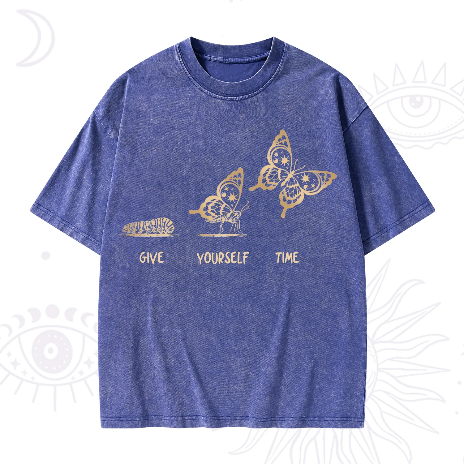 Purplehecate Give Yourself Time Butterfly Washed T-Shirt