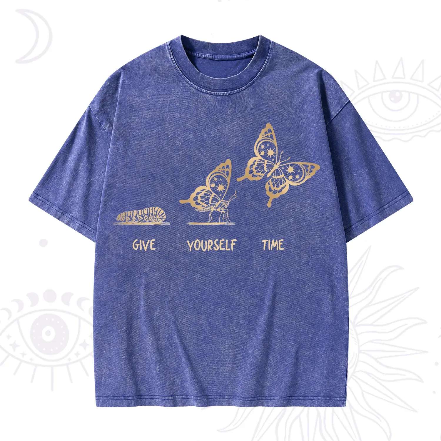 Purplehecate Give Yourself Time Butterfly Washed T-Shirt