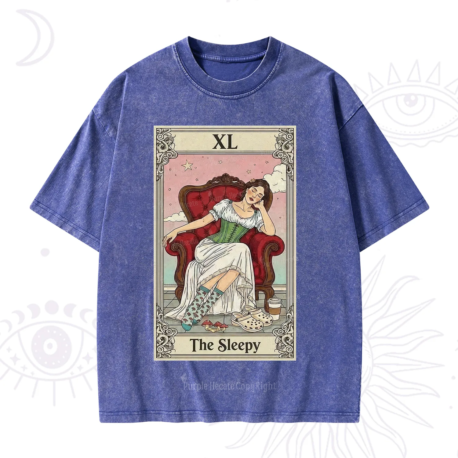 Purplehecate The Sleepy Tarot Washed T-Shirt