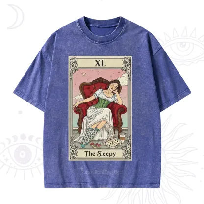 Purplehecate The Sleepy Tarot Washed T-Shirt