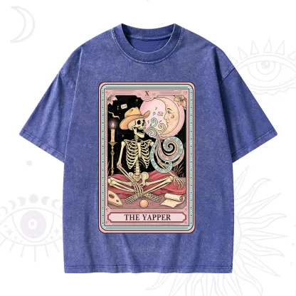 Purplehecate The Skeleton Yapper Tarot Washed T-Shirt